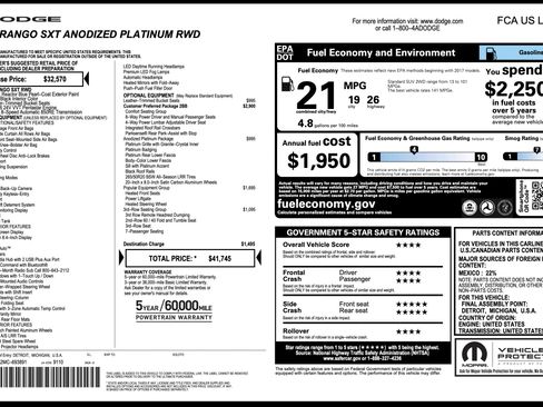 Used 2021 Dodge Durango SXT image 3