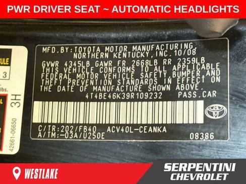 Used 2009 Toyota Camry LE FWD image 28