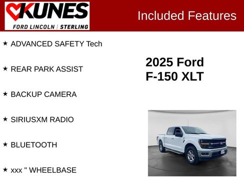 Used 2025 Ford F150 XLT w/ Equipment Group 301A Standard AWD/4WD image 2