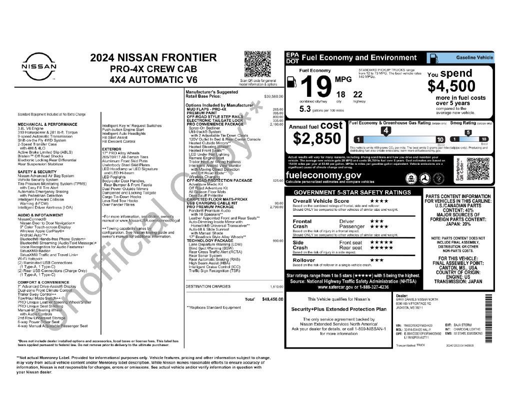 Certified 2024 Nissan Frontier PRO-4X w/ Pro Premium Package AWD/4WD image 29