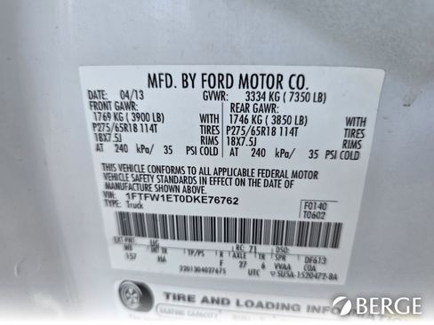 Used 2013 Ford F150 Lariat w/ Lariat Chrome Pkg image 33