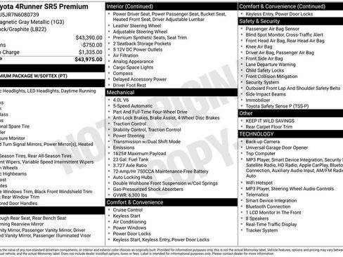 Used 2022 Toyota 4Runner SR5 Premium AWD/4WD image 5
