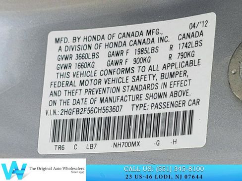 Used 2012 Honda Civic LX image 20