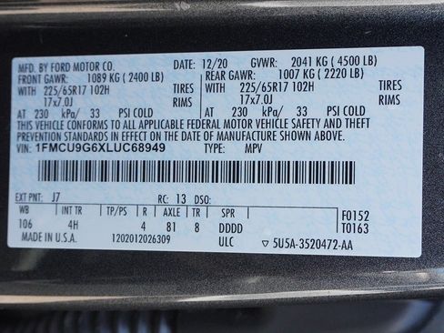 Used 2020 Ford Escape SE AWD/4WD image 52