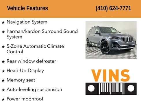 Used 2021 BMW X7 xDrive40i w/ Premium Package AWD/4WD image 5