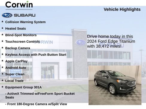 Used 2024 Ford Edge Titanium w/ Equipment Group 301A image 6