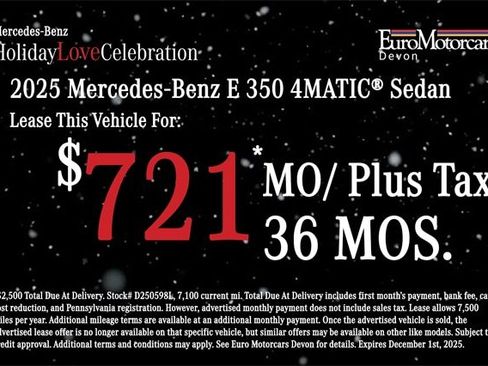 Certified 2025 Mercedes-Benz E 350 4MATIC Sedan image 1