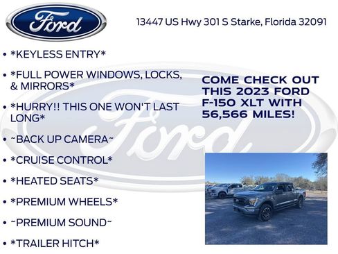 Certified 2023 Ford F150 XLT w/ Equipment Group 302A High image 12