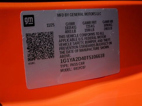 New 2026 Chevrolet Corvette Stingray Coupe w/ 1LT image 25