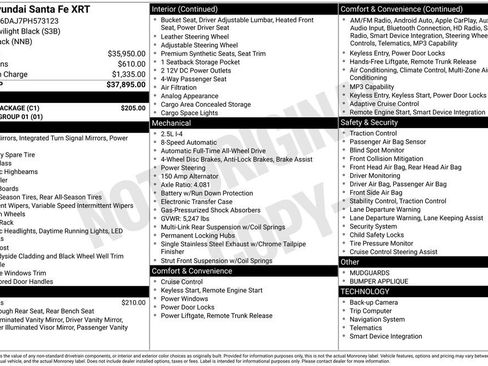 Used 2023 Hyundai Santa Fe XRT w/ Cargo Package AWD/4WD image 6