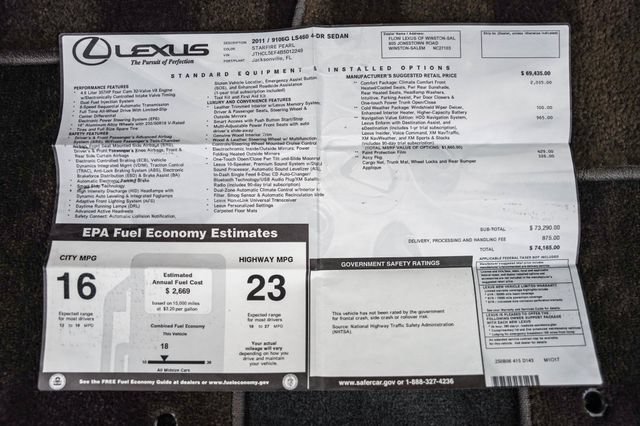 Used 2011 Lexus LS 460 AWD w/ Comfort Pkg image 42
