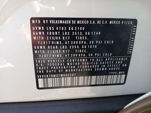 New 2026 Volkswagen Tiguan S FWD image 28