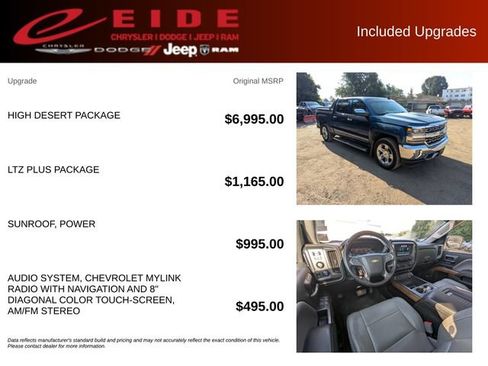 Used 2017 Chevrolet Silverado 1500 LTZ w/ High Desert Package AWD/4WD image 13