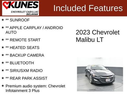 Used 2023 Chevrolet Malibu LT w/ Driver Confidence Package FWD image 3