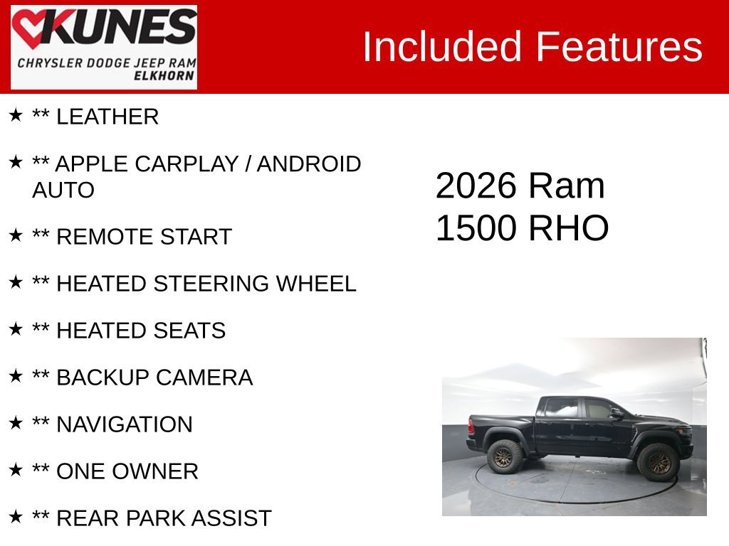 Used 2026 RAM 1500 RHO w/ Bed Utility Group AWD/4WD image 2
