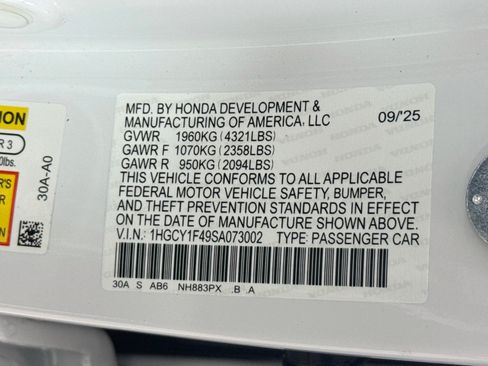 Used 2025 Honda Accord SE image 37