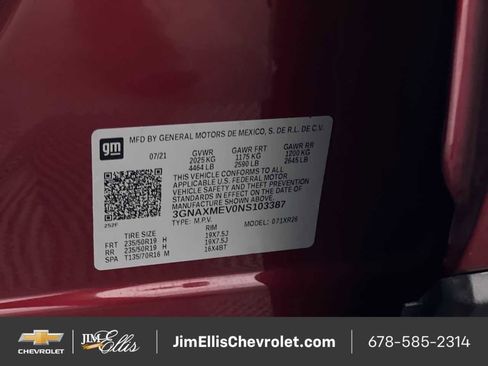 Certified 2022 Chevrolet Equinox RS w/ RS Leather Package FWD image 35