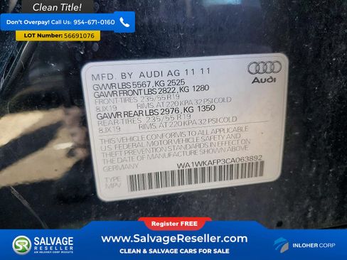 Used 2012 Audi Q5 3.2 Prestige AWD/4WD image 17