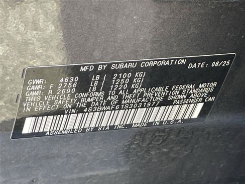 Certified 2025 Subaru Legacy Premium AWD/4WD image 34