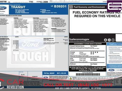 Used 2020 Ford Transit 150 Low Roof w/ Load Area Protection Package image 9