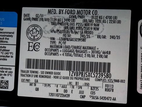 Used 2012 Ford Mustang Shelby GT500 w/ Electronics Pkg image 17