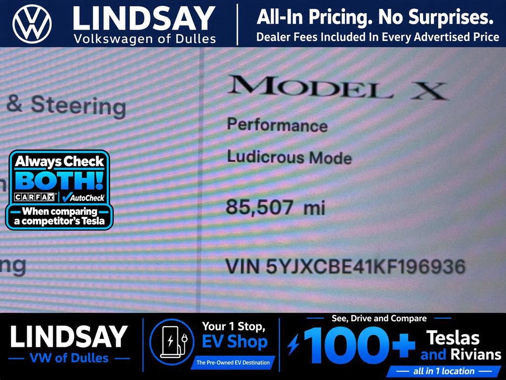 Used 2019 Tesla Model X Performance AWD/4WD image 29