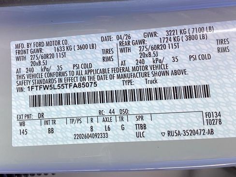New 2026 Ford F150 Lariat w/ Equipment Group 502A High AWD/4WD image 24