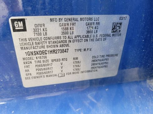 Used 2017 Chevrolet Tahoe 4WD w/ Remote Keyless Entry Package image 14