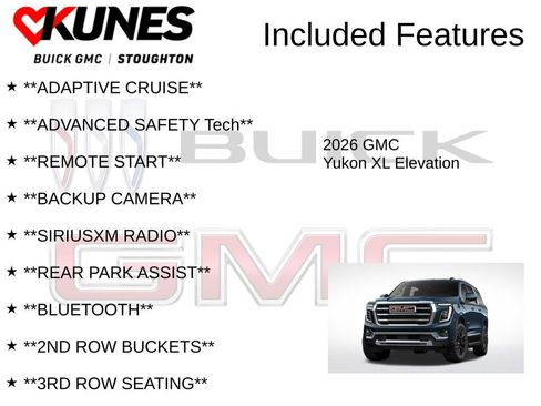New 2026 GMC Yukon XL Elevation w/ LPO, Floor Liner Package image 2