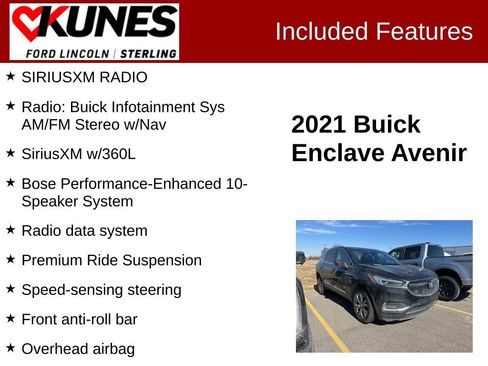Used 2021 Buick Enclave Avenir w/ Avenir Technology Package image 3