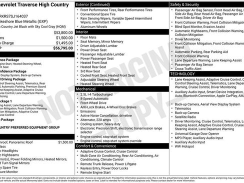 Certified 2025 Chevrolet Traverse High Country FWD image 36