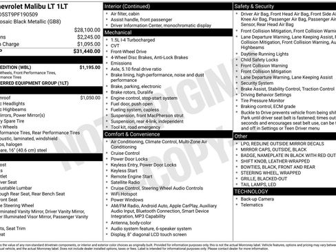 Used 2023 Chevrolet Malibu LT w/ Redline Edition FWD image 3