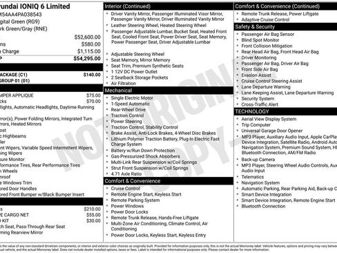 Used 2023 Hyundai Ioniq 6 Limited w/ Cargo Package RWD image 7