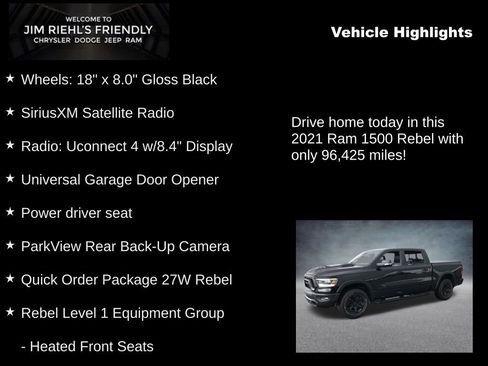 Used 2021 RAM 1500 Rebel w/ Rebel Level 1 Equipment Group AWD/4WD image 5