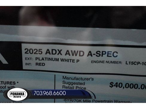 New 2025 Acura ADX A-Spec AWD/4WD image 35