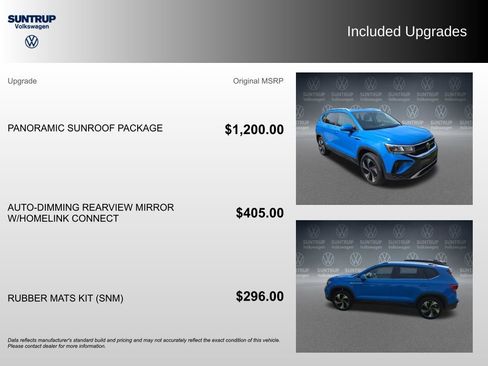 Used 2024 Volkswagen Taos SE w/ Panoramic Sunroof Package image 2