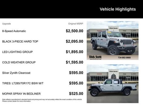 Used 2023 Jeep Gladiator Rubicon w/ LED Lighting Group AWD/4WD image 5