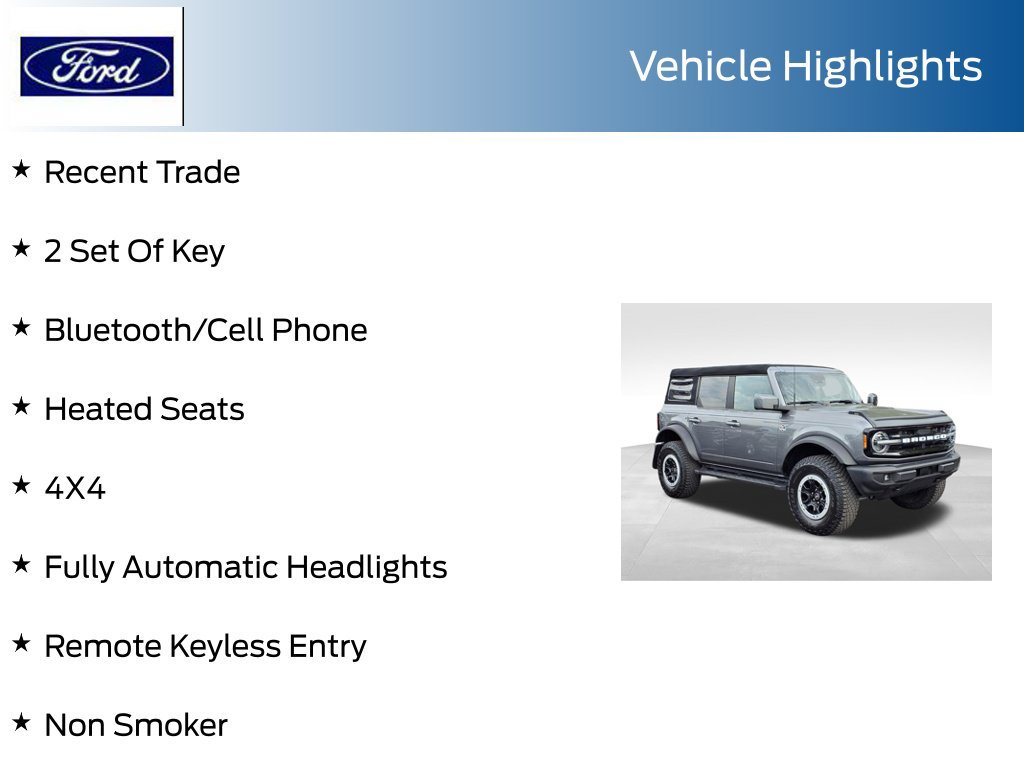 Certified 2023 Ford Bronco Outer Banks w/ Sasquatch Package AWD/4WD image 7
