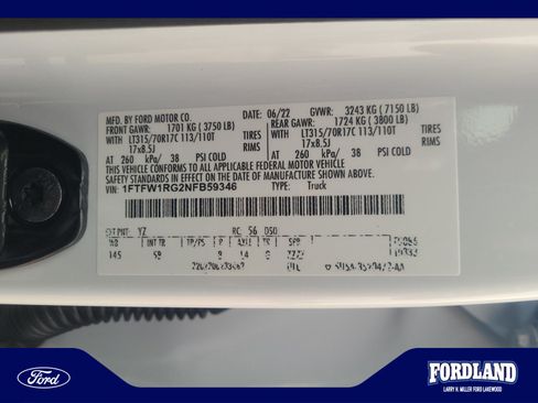 Used 2022 Ford F150 Raptor w/ Equipment Group 801A High AWD/4WD image 25