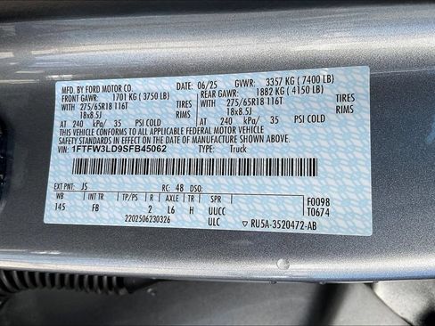 Used 2025 Ford F150 XLT w/ Equipment Group 302A MID AWD/4WD image 33