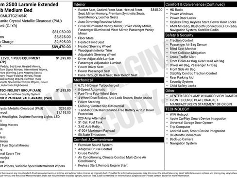 New 2026 RAM 3500 Laramie w/ Towing Technology Group AWD/4WD image 2