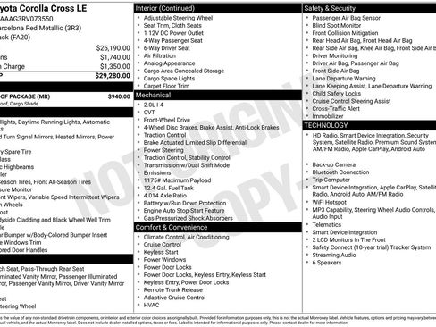 Used 2024 Toyota Corolla Cross LE w/ Moonroof Package FWD image 47
