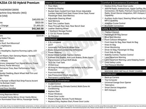 Certified 2025 MAZDA CX-50 2.5 Hybrid w/ Premium Plus Pkg AWD/4WD image 32