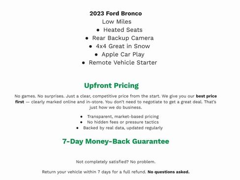 Used 2023 Ford Bronco Badlands w/ Sasquatch Package image 2