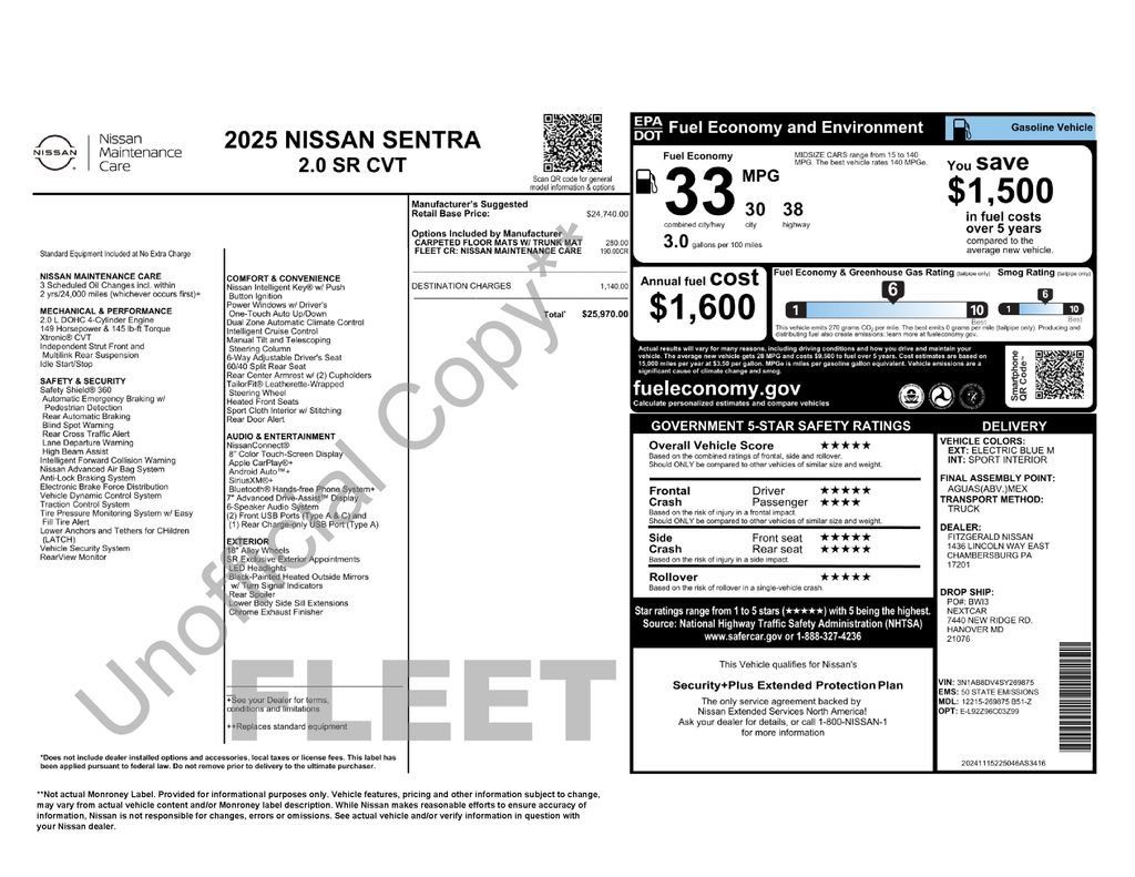 Used 2025 Nissan Sentra SR FWD image 14