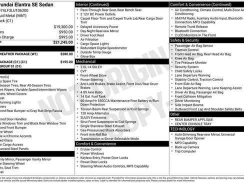 Used 2020 Hyundai Elantra SE w/ Winter Weather Package FWD image 30