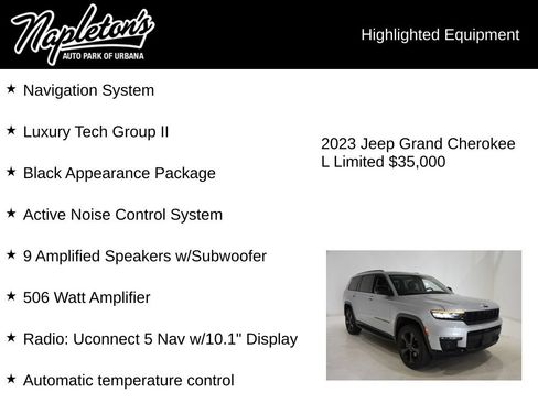 Used 2023 Jeep Grand Cherokee L Limited w/ Luxury Tech Group II AWD/4WD image 15
