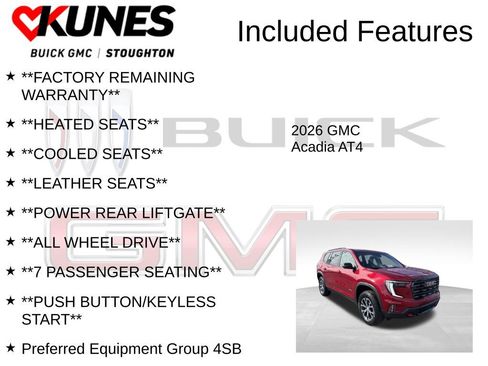 New 2026 GMC Acadia AT4 w/ Luxury Package AWD/4WD image 3
