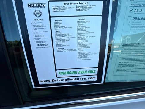Used 2015 Nissan Sentra S FWD image 11