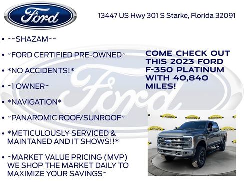 Certified 2023 Ford F350 Platinum w/ Tremor Off-Road Package image 6